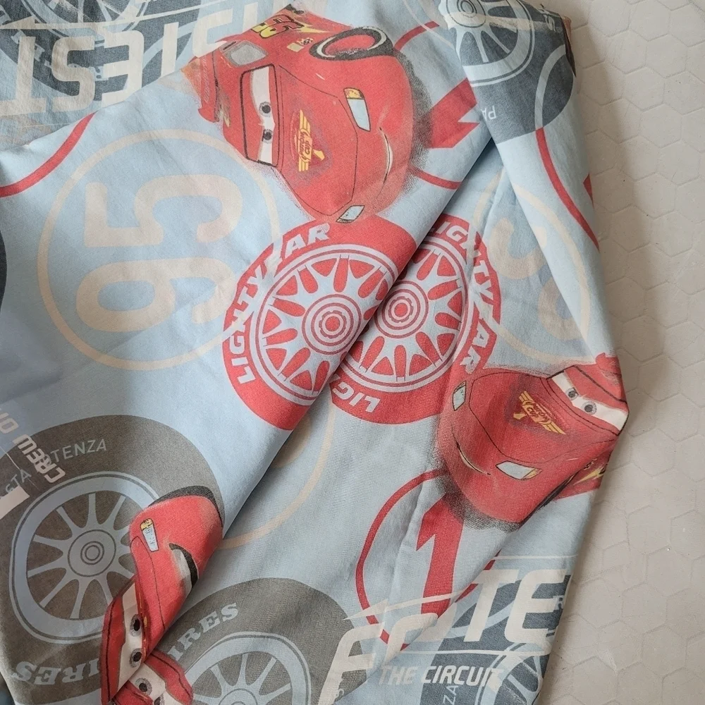 Disney Pixar Cars Lightning McQueen Rusteez Flat Sheet Twin Racing